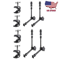 4X 11" Friction Magic Arm With Clamp Crab Clip For Monitor DSLR Camera LED Light