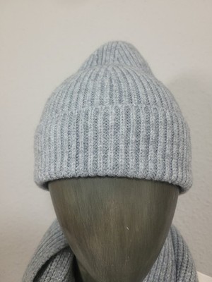 Alpini Knitwear Made in Italy Grobstrick Mütze /Beanie anthrazit