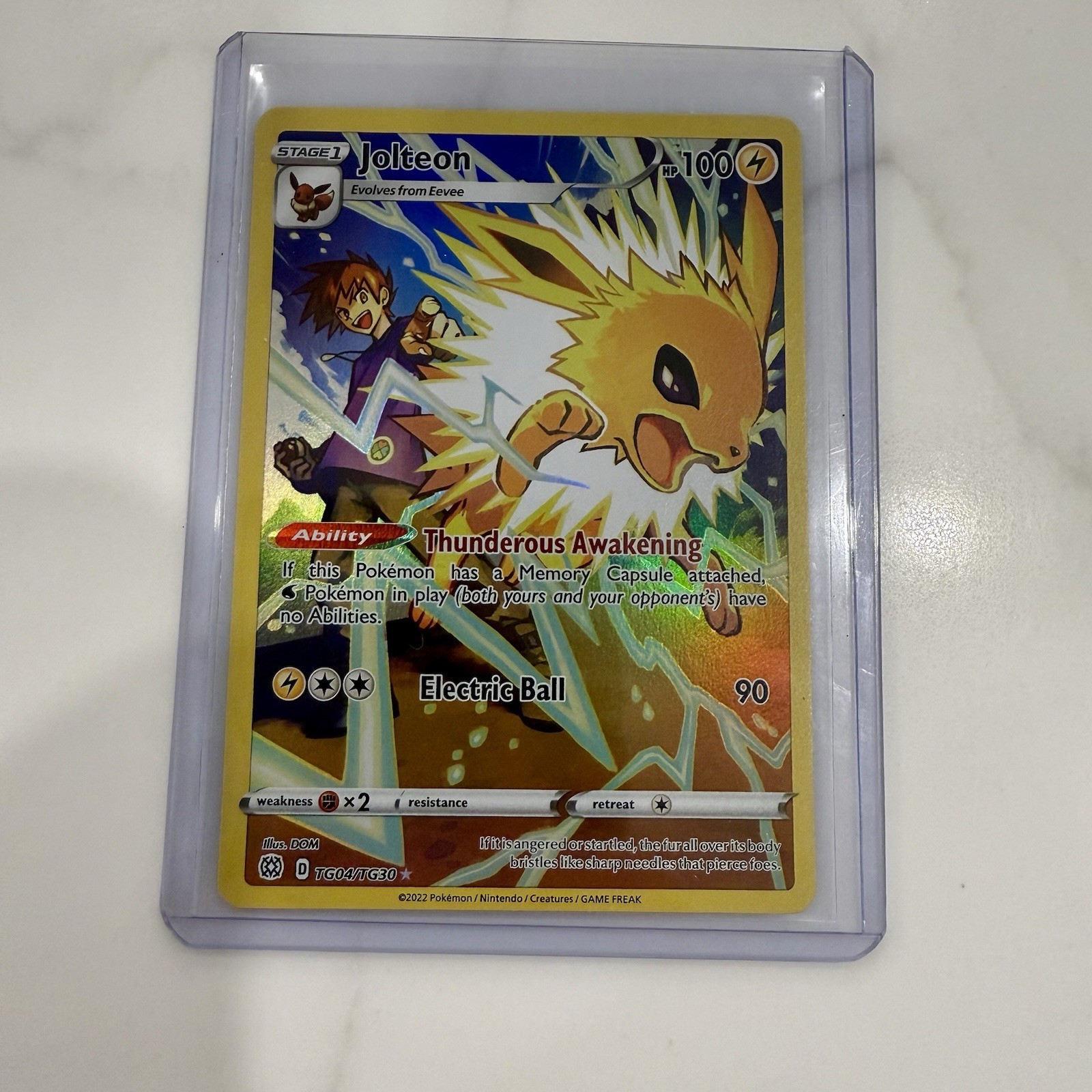 Pokemon Card Jolteon SWSH09: Brilliant Stars Trainer Gallery TG04/TG30