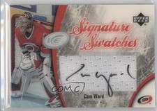 2005-06 Upper Deck Ice Signature Swatches Cam Ward #SS-CW Auto 1p0