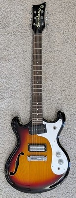 Danelectro ''The 66'' model D66T electric guitar in 3 tone Sunburst with HS case