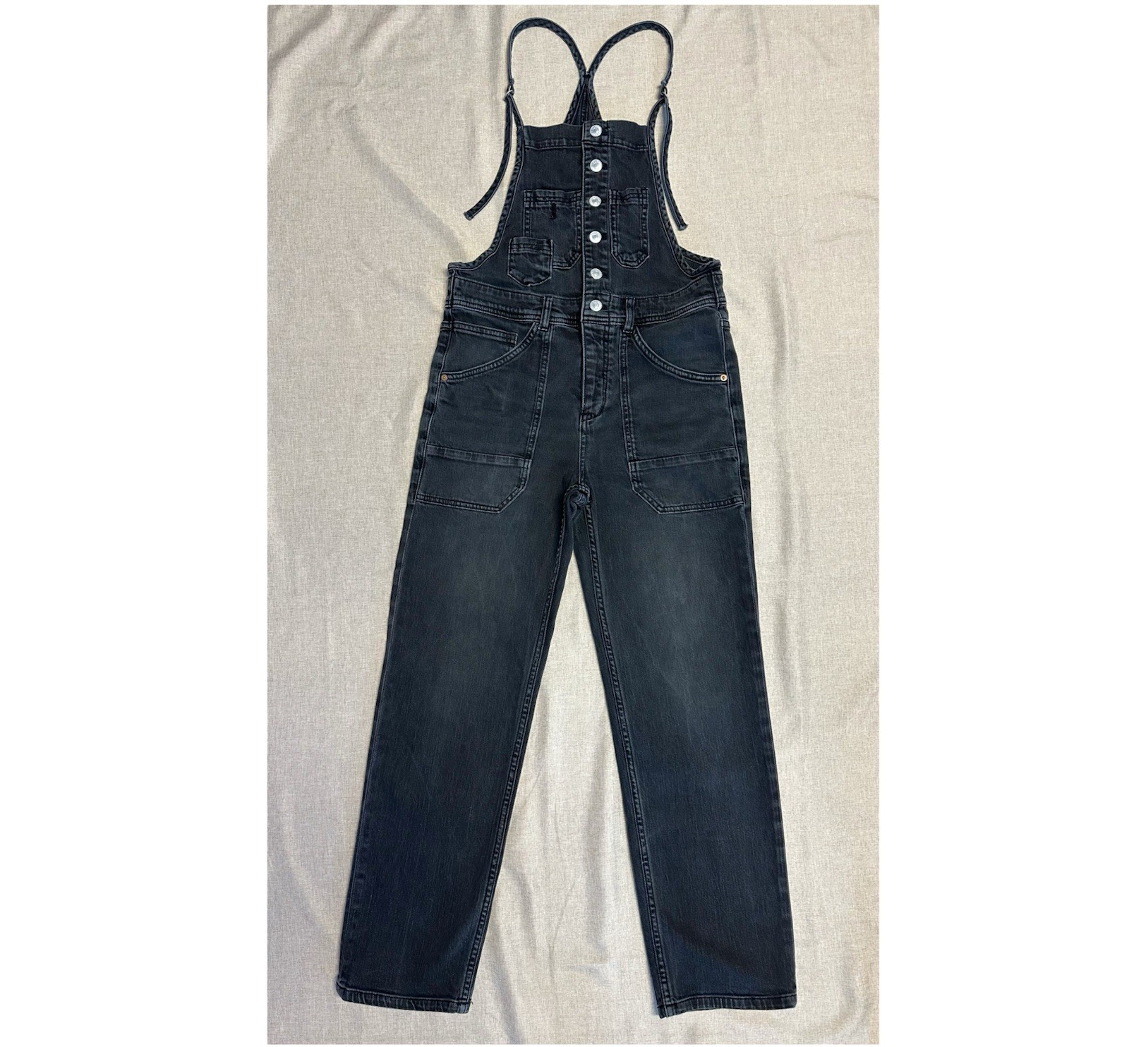 Anthropologie Pilcro Women’s Denim Overall Jumpsuit Black Size 26