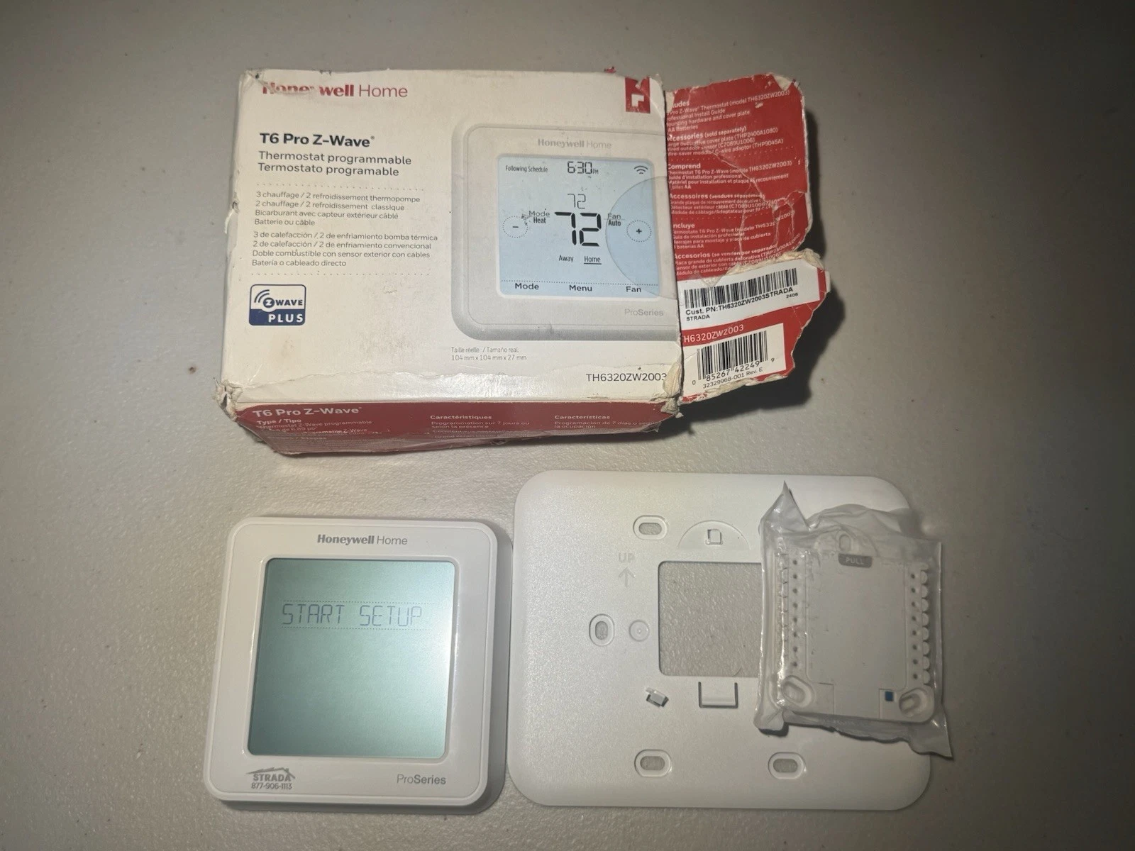 Honeywell Home T6 Pro Z-Wave Programmable Thermostat Digital Display