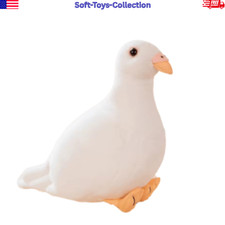 White Pigeon Dove Plush Toy Soft Stuffed Bird Animal Kids Gift Home Decor 20cm