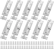 10 Packs Barrel Bolt Latch 3" Length and 1" W Slide Latch Lock Stainless Steel