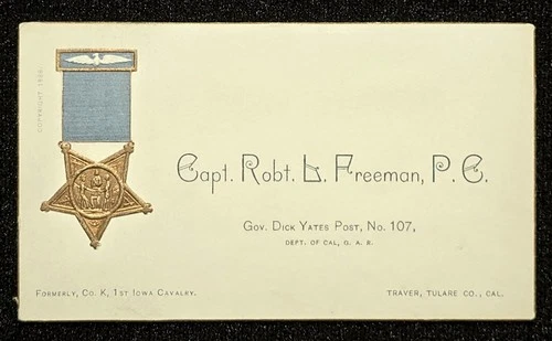 G.A.R. Gov. Dick Yates Post # 107 Cavalry. Capt. Robert Freeman  P.C. Military
