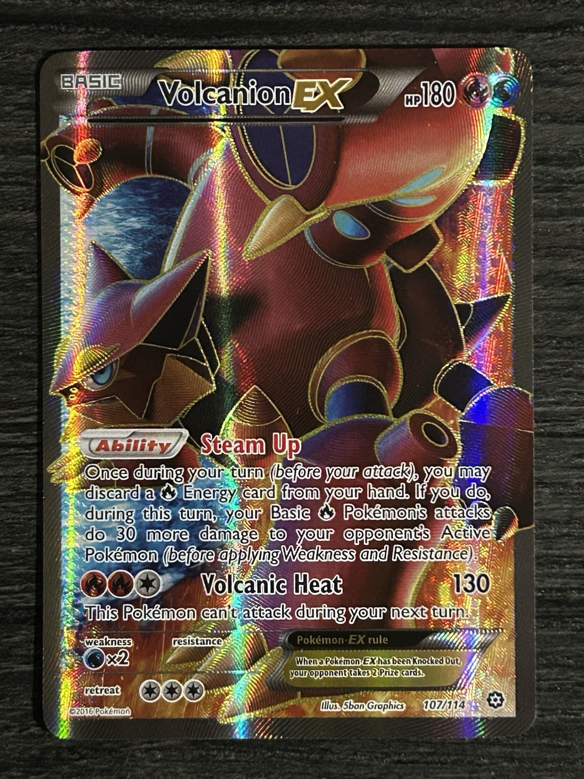 Volcanion EX (Full Art) 107/114 XY - Steam Siege Holo