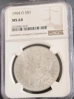 1904 O Morgan Silver Dollar NGC MS 64 Bright Silver Shiner