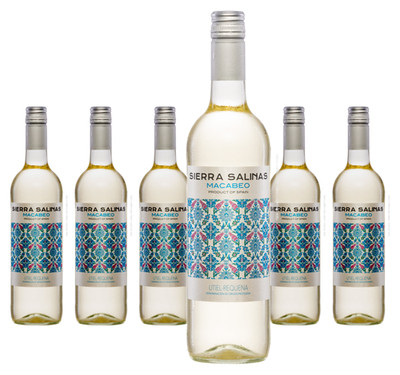 6 x Bodegas Coviñas Sierra Salinas Macabeo Blanco   2023