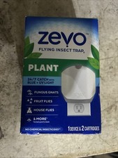 ZEVO Flying Insect Trap Plug-In Blue + UV Light Indoor 1 Device 2 Cartridges
