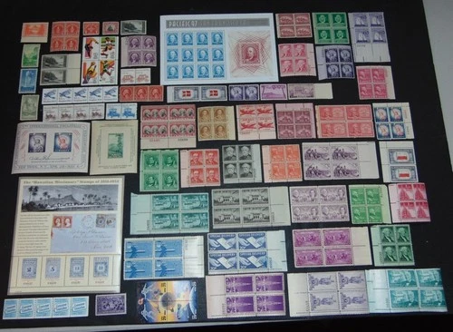 OLD COLLECTION US STAMP LOT ACCUMULATION VINTAGE MINT NEVER HINGED 190 STAMPS