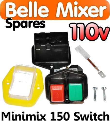Belle Cement Concrete Mixer 110v ON OFF Switch Minimix 150 Spares Parts ...