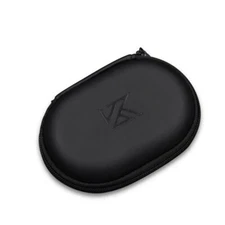 Small EVA Zippered Hard Case for Earphone Earbud Storage - Black