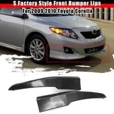 For 2009 2010 Toyota Corolla S Factory Style Front Bumper Lips Spoiler Kit Pair
