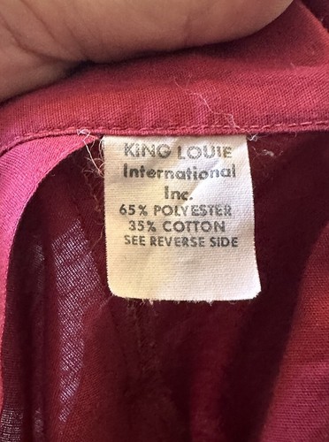 Vintage King Louie Shirt Size 36 Shell Work Shirt Linell Iron On - Picture 10 of 24