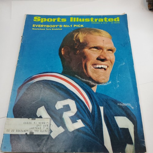Sports Illustrated February 9, 1970 Terry Bradshaw Pittsburgh Steelers FC Drawin - Picture 2 of 3