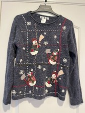 Vintage OHI Angora-blend Christmas Sweater Size Small Ugly Christmas Sweater