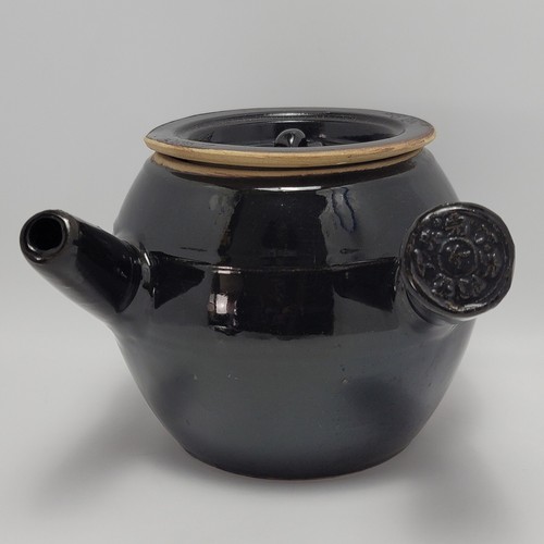 Chinese Kyusu Yokode Stoneware Traditional Teapot Medicine Pot Large Vintage