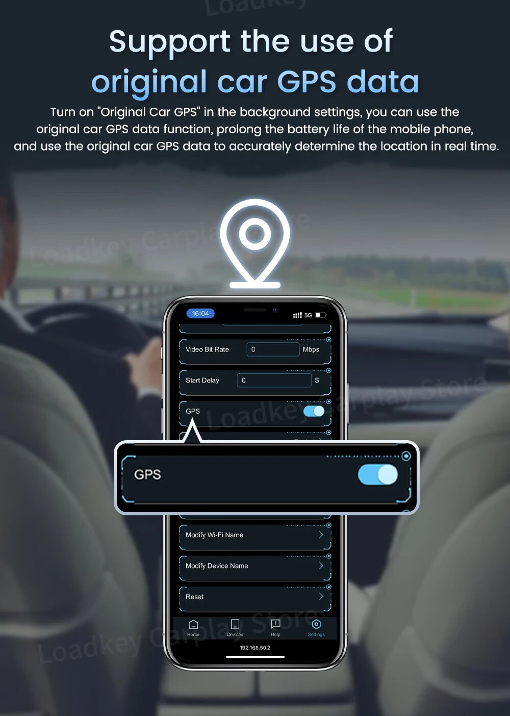Wireless Carplay/android Auto Box 2in1, Adattatore 5.8ghz WIFI Bt5.0, Siri, GPS - Miniatura 14