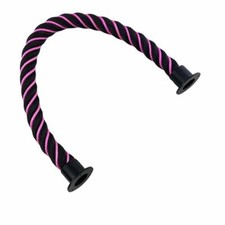 40mm Black Softline Barrier Rope Wormed In Pink x 2.5m c/w Black Cup Ends