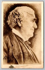 Thomas Edison Artist Drawing. Artecraft Photo Co. Postcard