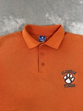 Clemson Tigers Champion Shirt Mens 2XL Orange Polo Made In USA Vintage 90s