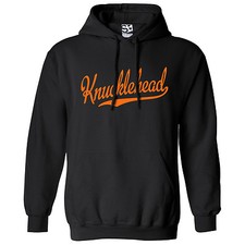 Knucklehead Script Tail HOODIE  Hooded Chopper Motorcycle Motor Sweatshirt