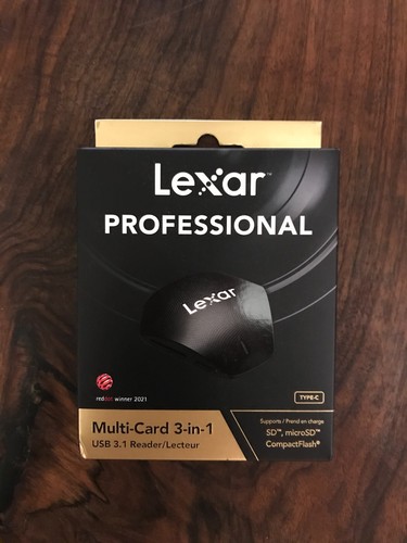 Lexar Professional Multi-Card 3-in-1 USB 3.1 Memory Reader SD microSD CF Cards