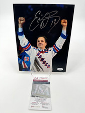 NEW YORK RANGERS EDDIE OLCZYK AUTOGRAPHED 8X10 PHOTO JSA WITNESS COA 94 CUP
