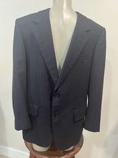 Pierre Balmain Blazer Mens 42 R Black Jacket Two Button. W/ Pockets. Navy Wool.