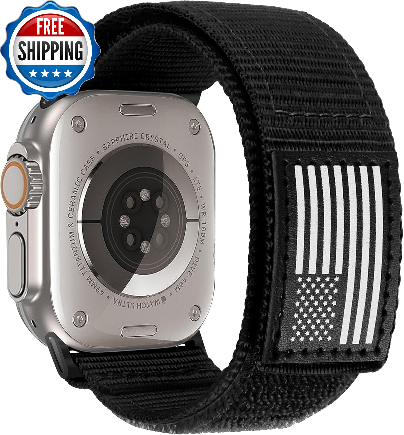 Rugged Nylon Band for Apple Watch Ultra 2/ Ultra 49Mm 45Mm 44Mm 42Mm Men,Soft Sp