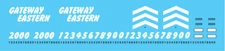 N Scale - Gateway Eastern (GWWE) Locomotive Decal set