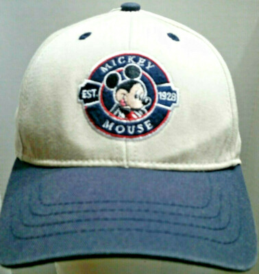 Disney's Mickey Mouse-Est. 1928-Baseball cap-Child's adjustable-Buff/Blue