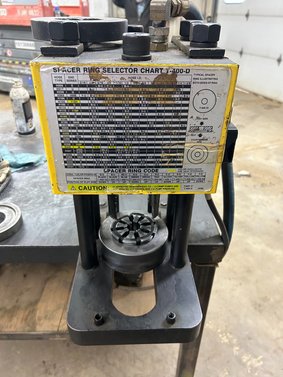 coll o crimp 1 hydraulic hose crimper used model T400 eBay