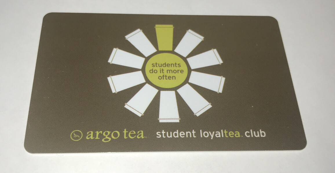 Student Loyaltea Card No Value New Collectible