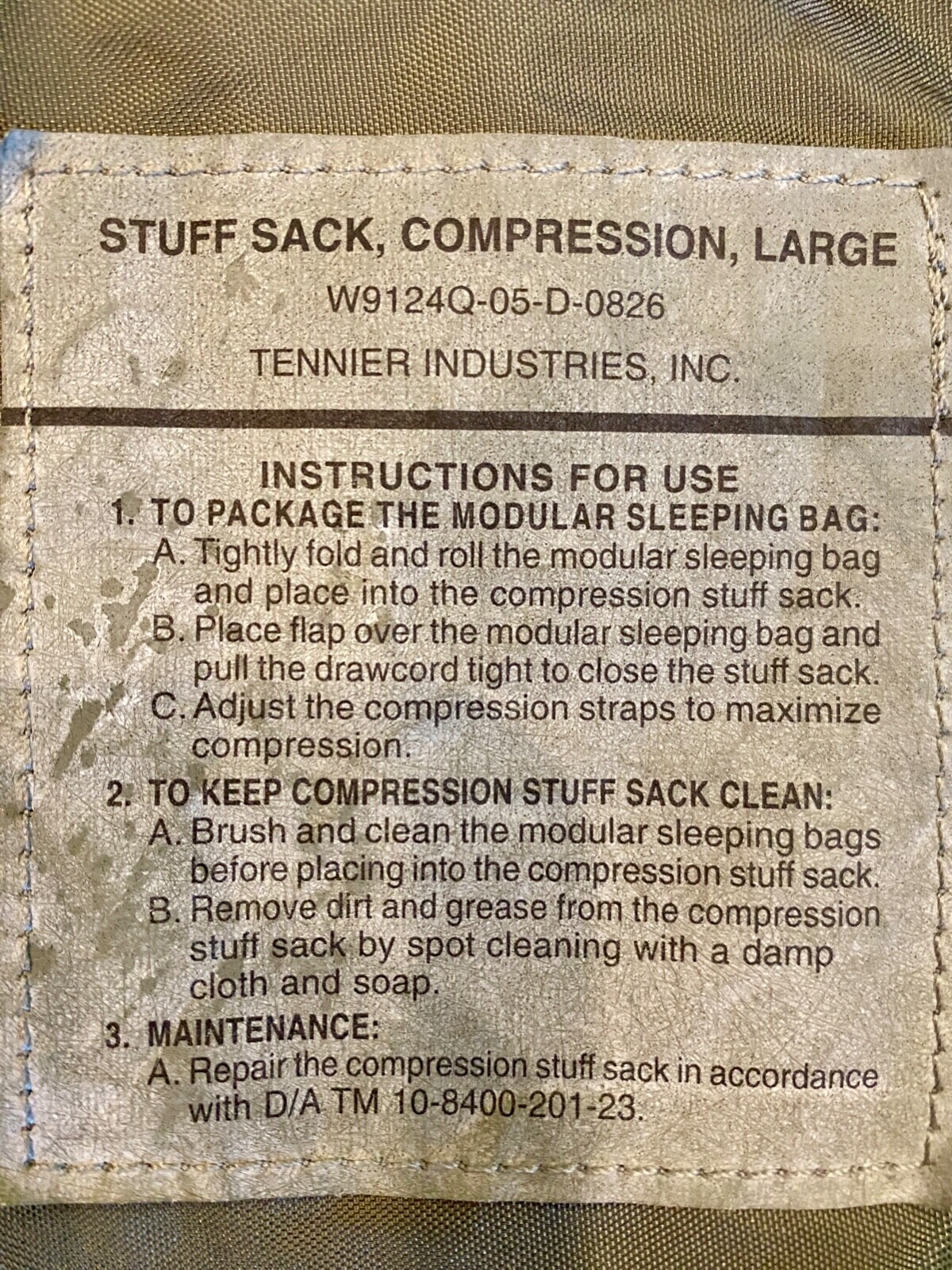 U.S.Made Tennier 5 piece Military Modular Sleep System ACU Digital eBay