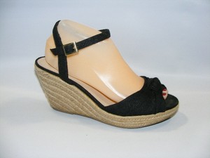 black canvas wedge shoes