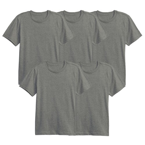 Boys Short Sleeve Crew Neck Premium Soft Cotton Blend TShirt (XS-2XL) NEW 5 PACK - Picture 24 of 48