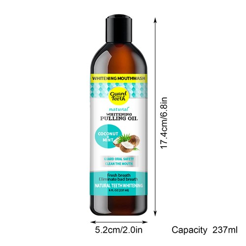 Mouthwash Coconut Oil Cleanses the mouth and helps with healthy gums, bad breath - Foto 6 di 12