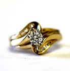 14k yellow gold .57ct SI1-2 G diamond engagement ring wedding jacket 6.4g estate — photo 6