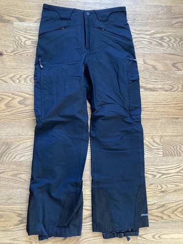 Patagonia Womens insulated powder bowl Snow Ski Pants Size 10 Black Board EUC - 第 1/11 張圖片