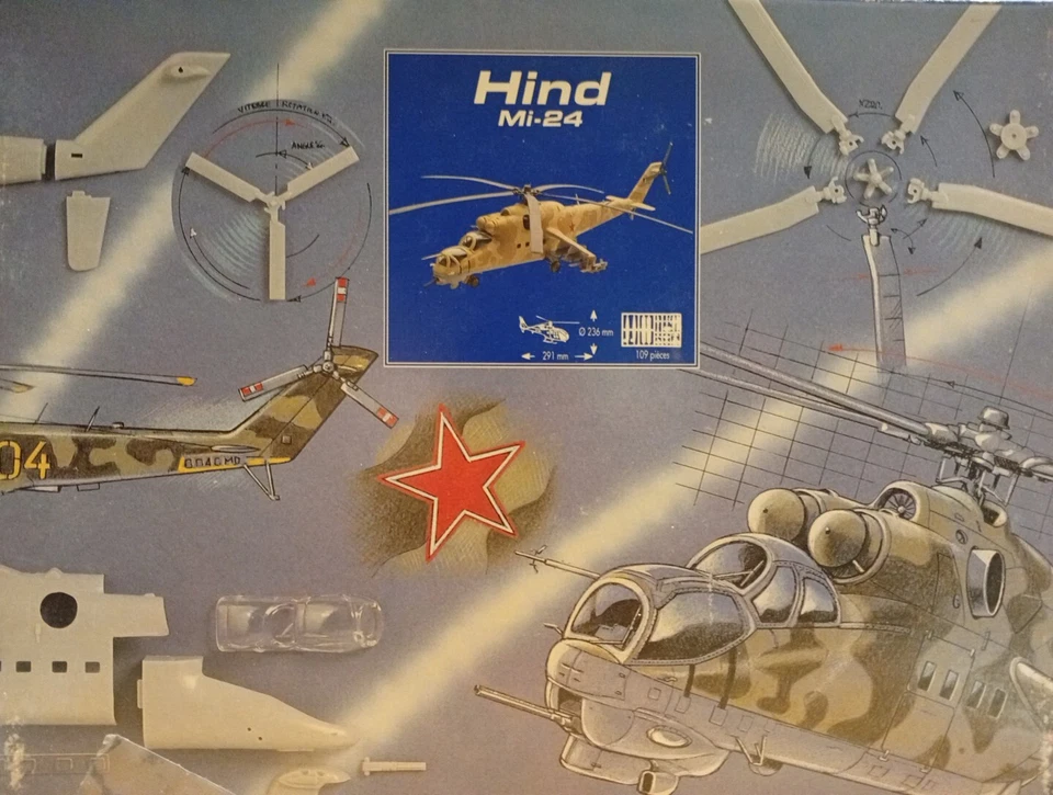 Elicottero Hind Mi-24 Kit Scala 1:72 Heller - Immagine 2 di 2