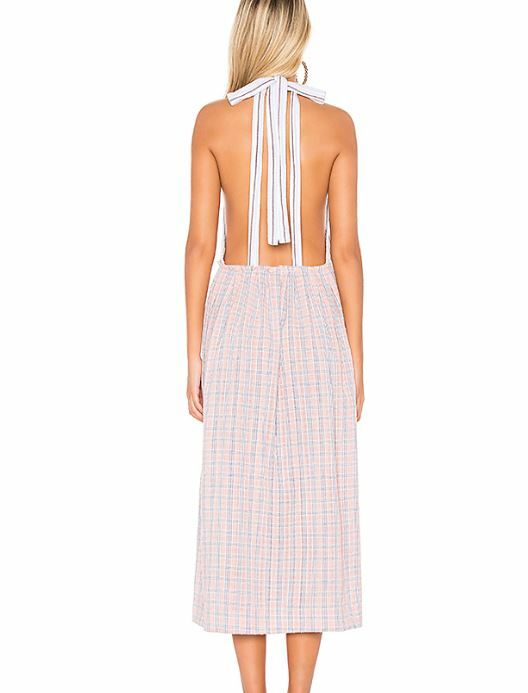 Free People Color Theory Midi Dress - Pink Combo