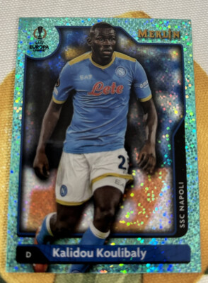 2021 Topps Merlin Chrome Aqua Speckle /199 Kalidou Koulibaly 025/199 Napoli #73