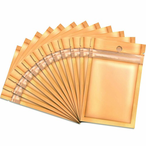 Gold Klar Druckverschlussbeutel ZIP Beutel Hitze Versiegelt Mylar Folie Beutel - Bild 11 von 12