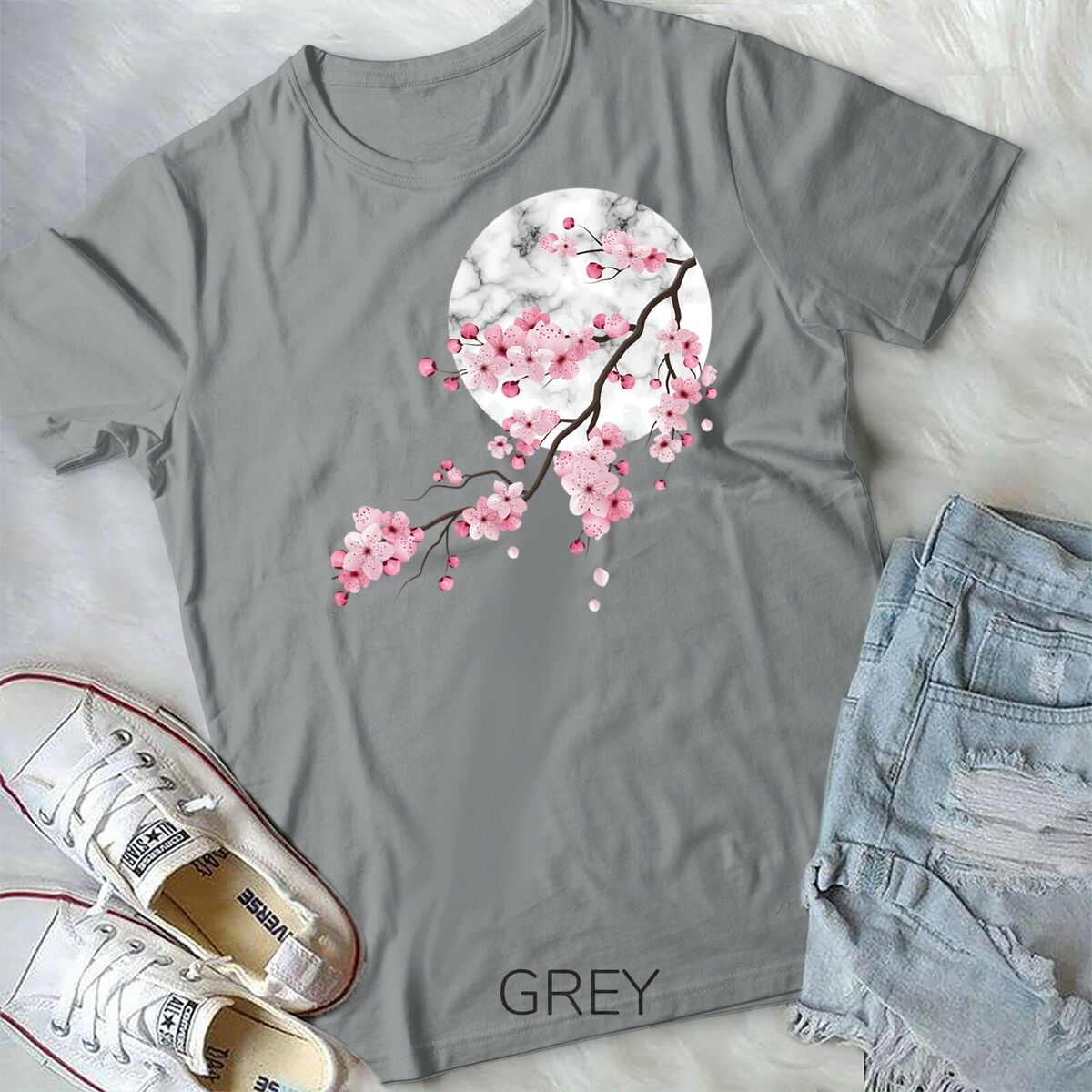 SAKURA CHERRY BLOSSOM JAPAN'S FAVORITE FLOWER Unisex Form T-shirt SAKURA CHERRY BLOSSOM JAPAN'S FAVORITE FLOWER Unisex Form T-shirt