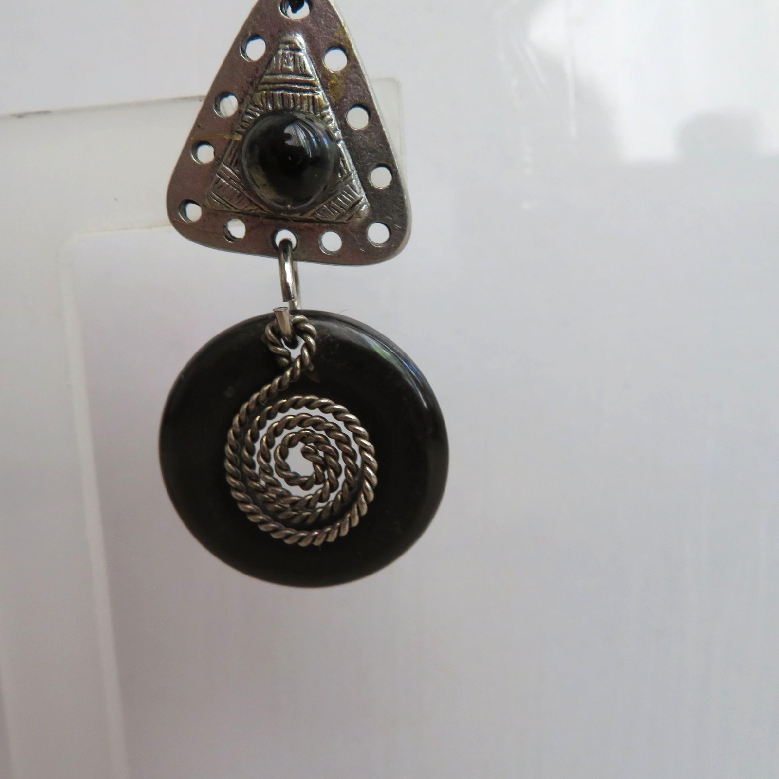 Artisan Dangle Drop Post Earrings Boho Hippie Uns… - image 10