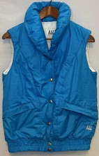 Vtg 80s Size 12 Nils Vest Puff Puffer Puffy Made USA Retro Hipster Blue White