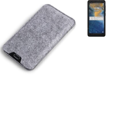 Filz Hülle für ZTE Blade A31 Lite grau Sleeve Case Tasche Schutz Hülle