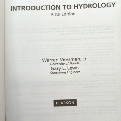 Introduction to Hydrology by Warren Viessman 5th Intl Softcover Ed Same Book - Imagen 3 de 15